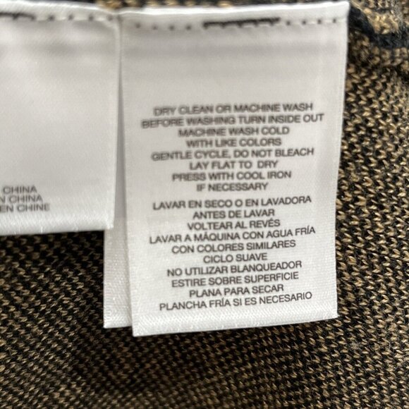 Anne Klein Cardigan Sweater Womens S Black Camel Plaid Toggle Clasp Academia - Picture 5 of 8